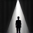 Celebrity Representation Icon - a spotlight on a figure